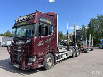 Leasing financiero de  Scania R580 Timmerbil med kran och släp, Timmerekipage leasing Scania R580 Timmerbil med kran och släp, Timmerekipage: foto 1