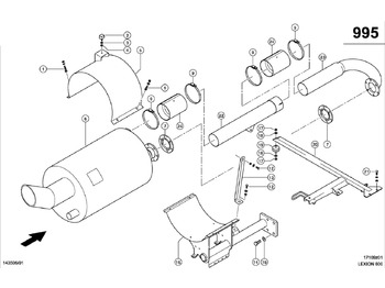Tubo de escape CLAAS