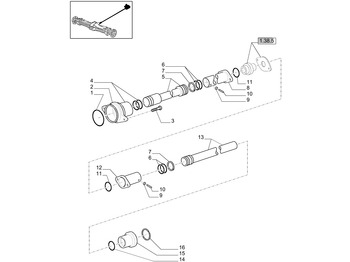 Eje y piezas NEW HOLLAND