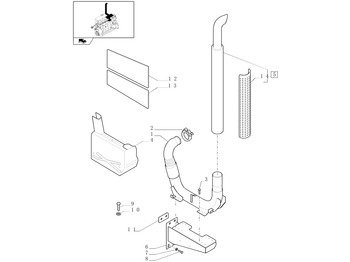 Tubo de escape NEW HOLLAND