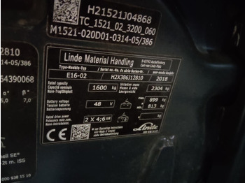 Carretilla elevadora eléctrica Linde E16-02: foto 2