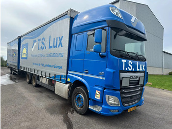 Camión lona DAF XF 440 6x2 / SUPERSPACECAB / KOMBI MIT ANHANGER SCHMITZ 2016 / DURCHLADEN / 2 STUCK: foto 2
