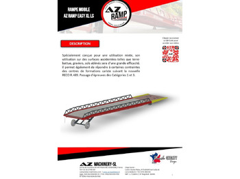 Rampa de carga nuevo AZ RAMP-EASY XL-8 LS. Long slope Mobil Loading Ramp 8 t Capacity: foto 2