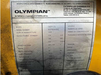 Generador industriale Caterpillar Olympian GEP175 175kVA: foto 4