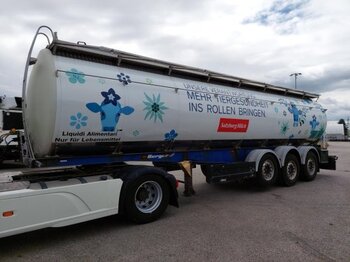 Cisterna semirremolque para transporte de alimentos Berger Lebensmitteltankauflieger 32000l gesamt 3 Kammern: foto 1