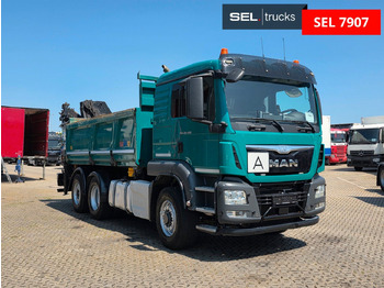 Volquete camión, Camión grúa MAN TGS 28.480 6X4H-4 BL /HIAB /Fernbed. / Lenkachse: foto 5