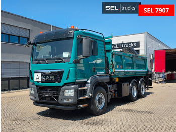 Volquete camión, Camión grúa MAN TGS 28.480 6X4H-4 BL /HIAB /Fernbed. / Lenkachse: foto 3