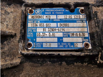 Caja de cambios ZF Astronic 12AS1210TO Gearbox: foto 2