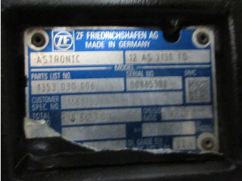 Caja de cambios para Camión DAF XF106 1681753 / 1817063 / 1681741 TRANSMISSIE 12 AS 2130 TD EURO 5: foto 5 Caja de cambios para Camión DAF XF106 1681753 / 1817063 / 1681741 TRANSMISSIE 12 AS 2130 TD EURO 5: foto 5