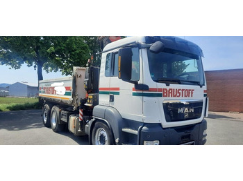 Camión caja abierta, Camión grúa MAN TGS 26.400 Kipper Mit Kran/Funk: foto 2