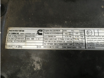 Maquinaria de construcción CUMMINS