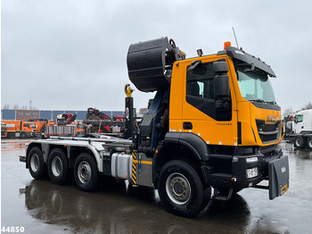 Multibasculante camión, Camión grúa Iveco Trakker AD380T41W 8x6 Euro 6 HMF 19 Tonmeter Z-kraan: foto 5
