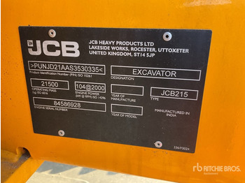 Excavadora de cadenas 2025 JCB 215LC (Unused) Tracked Excavator: foto 2