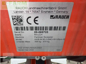 Esparcidor de fertilizantes Rauch m 30.2 emc+w isobus: foto 5
