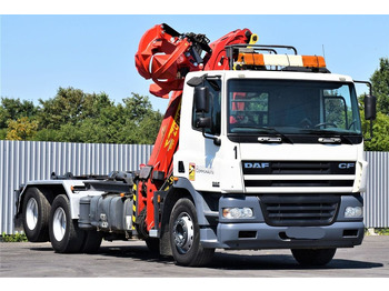 Camión grúa, Multibasculante camión DAF CF 85.340 * ABROLLKIPPER + KRAN * TOP: foto 3