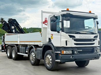 Camión grúa, Camión caja abierta Scania P 410*PLATFORM 7,00m*HIAB 244 E-5 HIPRO+FUNK/8x4 Scania P 410*PRITSCHE 7,00m*HIAB 244 E-5 HIPRO+FUNK/8x4: foto 3