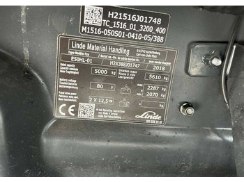 Carretilla elevadora eléctrica Linde E50HL-01: foto 4