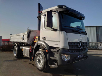 Volquete camión, Camión grúa nuevo Mercedes-Benz Arocs 1832 KK 4x2 Kipper+Kran Fassi F120+Funk: foto 4