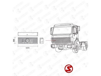 Parrilla para Camión nuevo Mercedes-Benz Voorste grille Mercedes SK/MK 5 ribben: foto 2