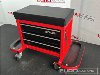 Equipo de taller Boss Wheeled Stool Tool Box, 3 Drawers, Magnetic Trays: foto 3