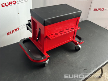 Equipo de taller Boss Wheeled Stool Tool Box, 3 Drawers, Magnetic Trays: foto 4