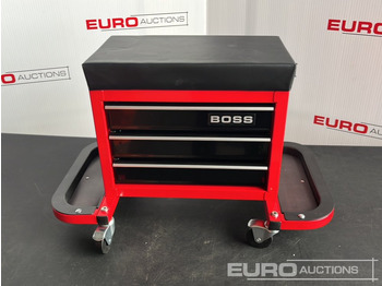 Equipo de taller Boss Wheeled Stool Tool Box, 3 Drawers, Magnetic Trays: foto 2