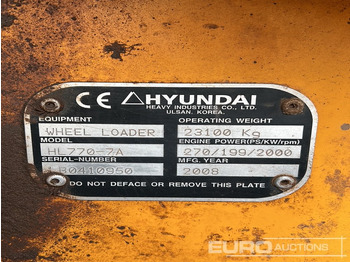Cargadora de ruedas Hyundai HL770-7A: foto 2