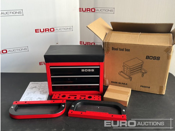 Equipo de taller Unused Boss Wheeled Stool Tool Box, 3 Drawers, Magnetic Trays: foto 2