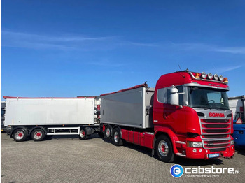 Cisterna camión Scania LB6X2*4HNB Euro 6 - Year 2016 - RETARDER - ALUMINIUM kipper + FLOOR  kipper aanhangwagen - Good Condition !!: foto 4