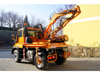 Vehículo municipal MERCEDES-BENZ Unimog U 400/Hydrostat/Mähtür +MULAG MHU 800: foto 4