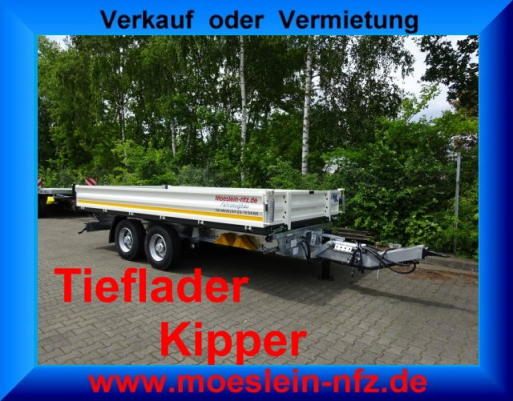 Möslein TTD 13 Weiß 13 t Tandem 3- Seitenkipper Tieflader-- Neufahrzeug -- - Volquete remolque: foto 1 Möslein TTD 13 Weiß 13 t Tandem 3- Seitenkipper Tieflader-- Neufahrzeug -- - Volquete remolque: foto 1