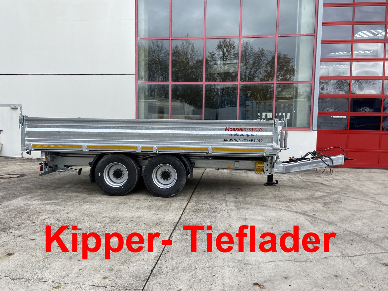 Möslein TTD 14 5,70 m 14 t Tandem- Kipper Tieflader 5,70 m lang, Breite Reifen-- Neufahrzeug -- - Volquete remolque: foto 1 Möslein TTD 14 5,70 m 14 t Tandem- Kipper Tieflader 5,70 m lang, Breite Reifen-- Neufahrzeug -- - Volquete remolque: foto 1