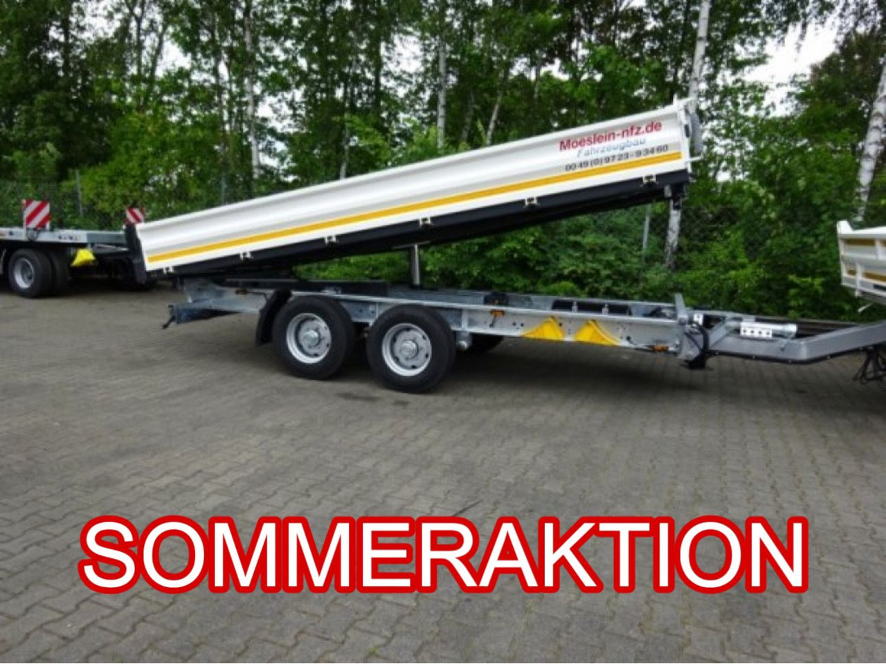 Möslein TTD11 weiß neuer Tandem 3- Seitenkipper Tieflader-- Neufahrzeug -- - Volquete remolque: foto 1 Möslein TTD11 weiß neuer Tandem 3- Seitenkipper Tieflader-- Neufahrzeug -- - Volquete remolque: foto 1