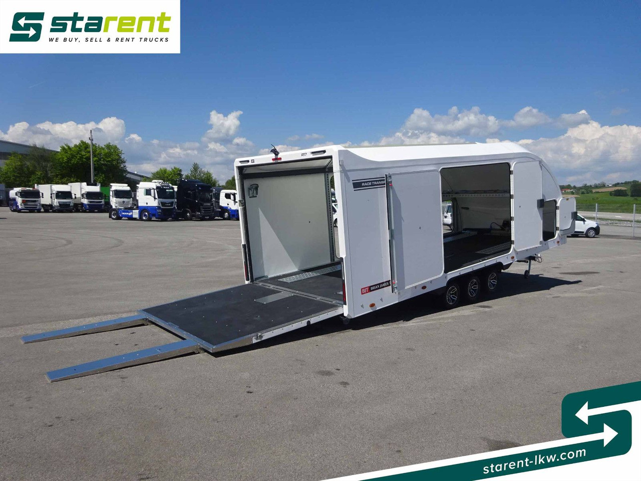 Portavehículos remolque Brian James Trailers Race Transporter 7, Seilwinde: foto 14