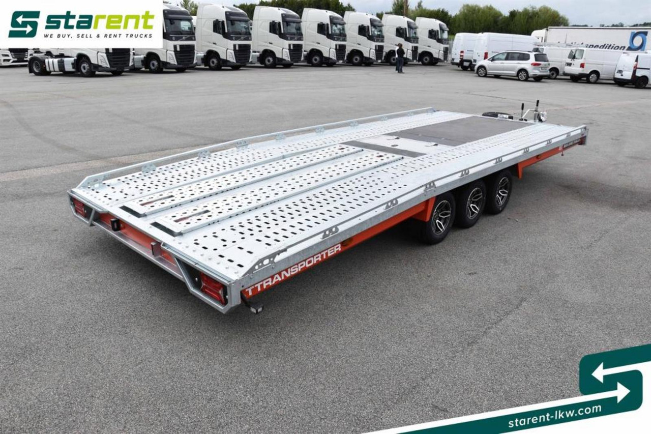 Portavehículos remolque nuevo Brian James Trailers T-Transporter Rampen Seilwinde Kippbar Alu: foto 5