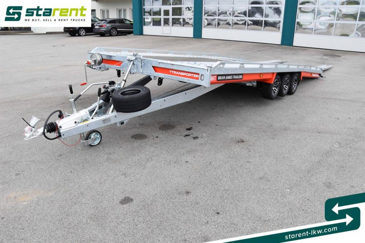 Portavehículos remolque nuevo Brian James Trailers T-Transporter Rampen Seilwinde Kippbar Alu: foto 9