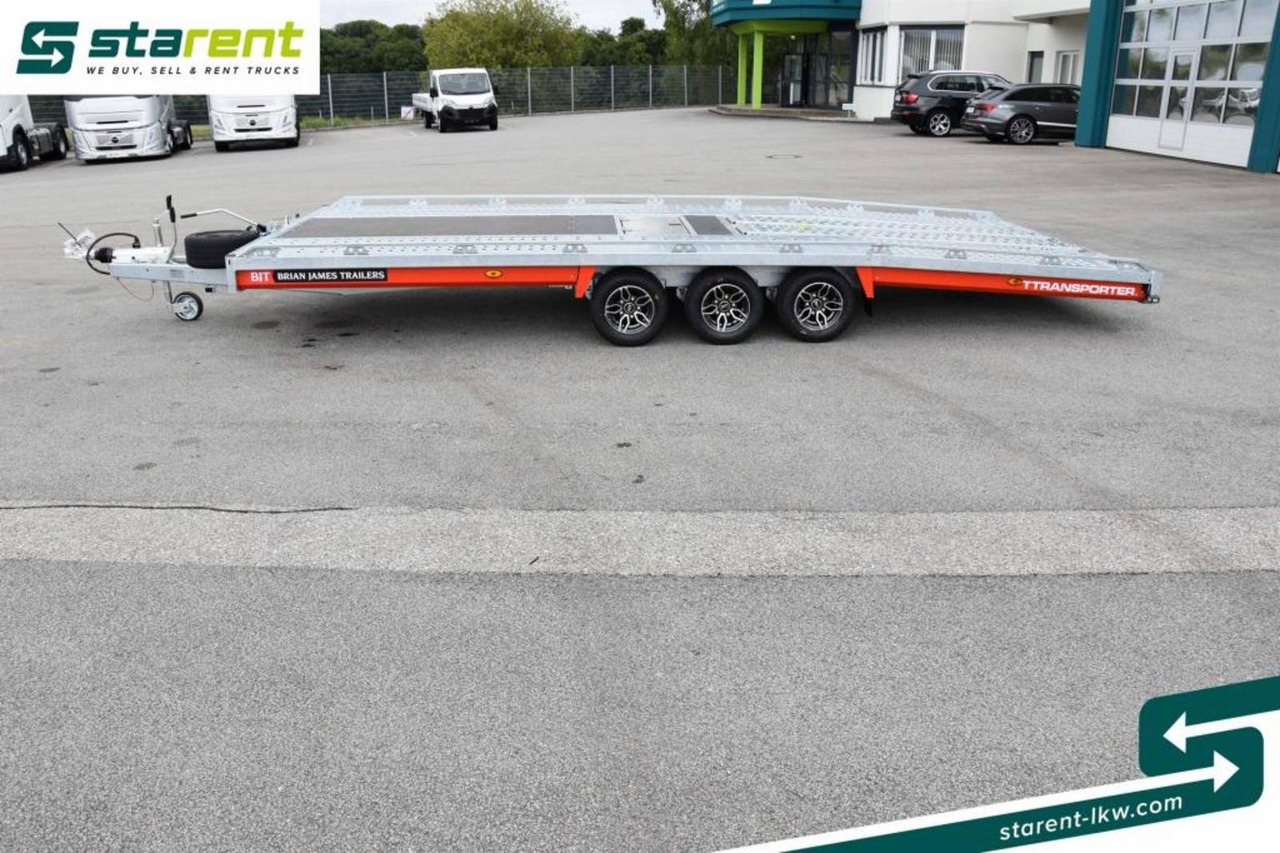 Portavehículos remolque nuevo Brian James Trailers T-Transporter Rampen Seilwinde Kippbar Alu: foto 8
