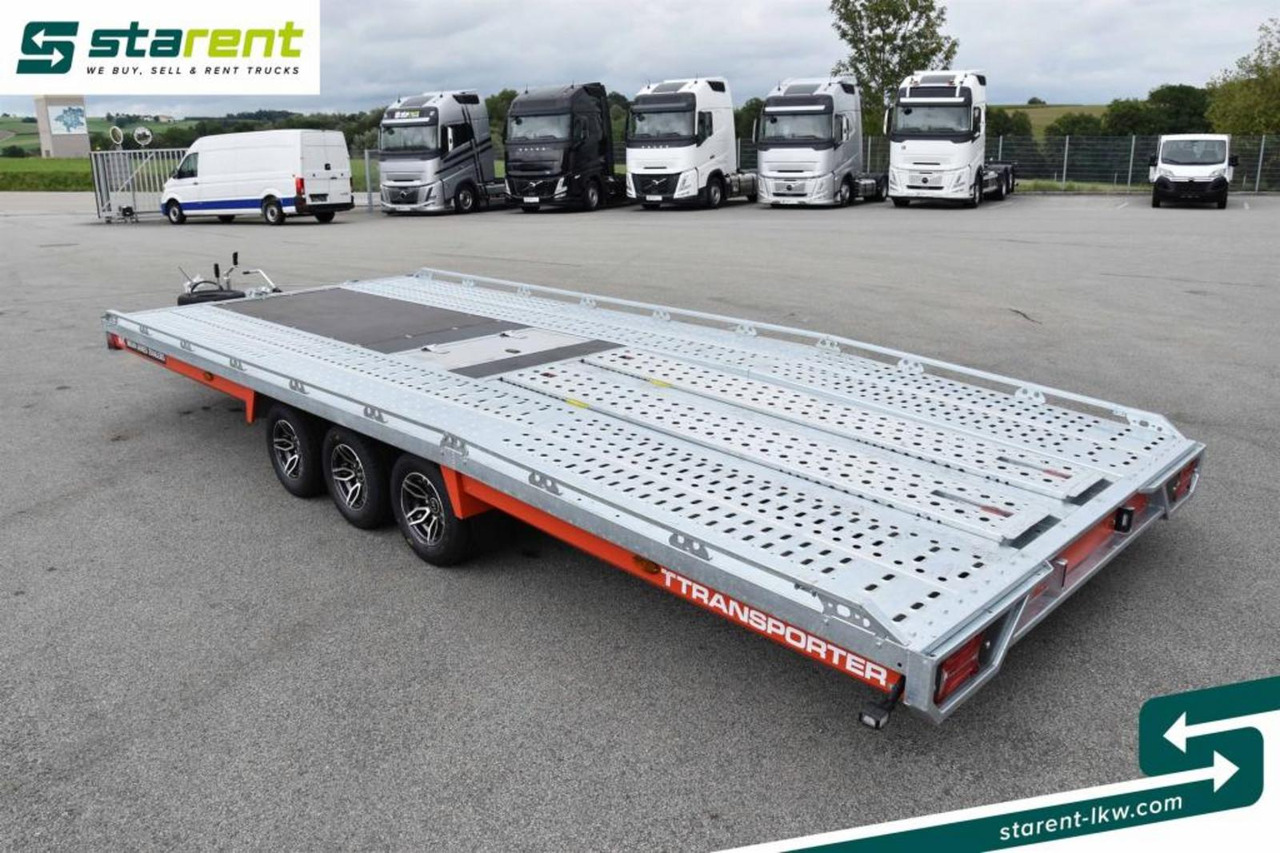 Portavehículos remolque nuevo Brian James Trailers T-Transporter Rampen Seilwinde Kippbar Alu: foto 7