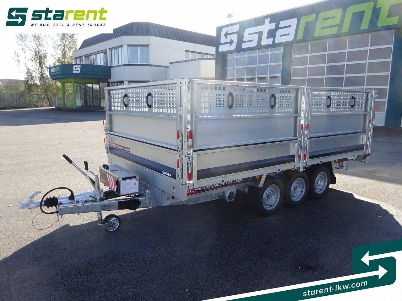 Brian James Trailers Tipper, Elektrisch Kippbar, Rampen - Remolque plataforma/ Caja abierta: foto 1 Brian James Trailers Tipper, Elektrisch Kippbar, Rampen - Remolque plataforma/ Caja abierta: foto 1