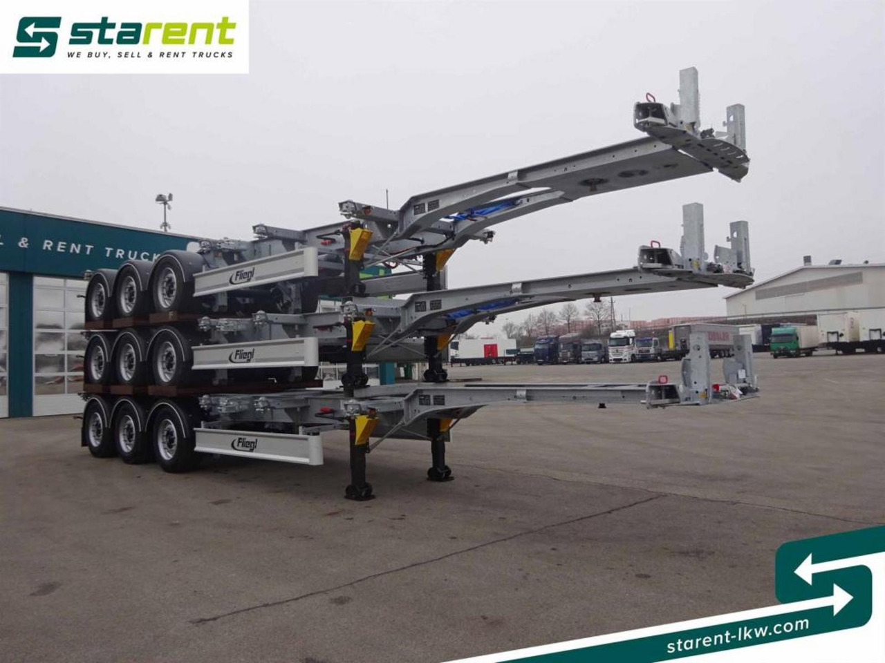 Fliegl Containerchassis ADR, 1x20 / 2x20 / 1x30 / 1x40 - Portacontenedore/ Intercambiable semirremolque: foto 3 Fliegl Containerchassis ADR, 1x20 / 2x20 / 1x30 / 1x40 - Portacontenedore/ Intercambiable semirremolque: foto 3