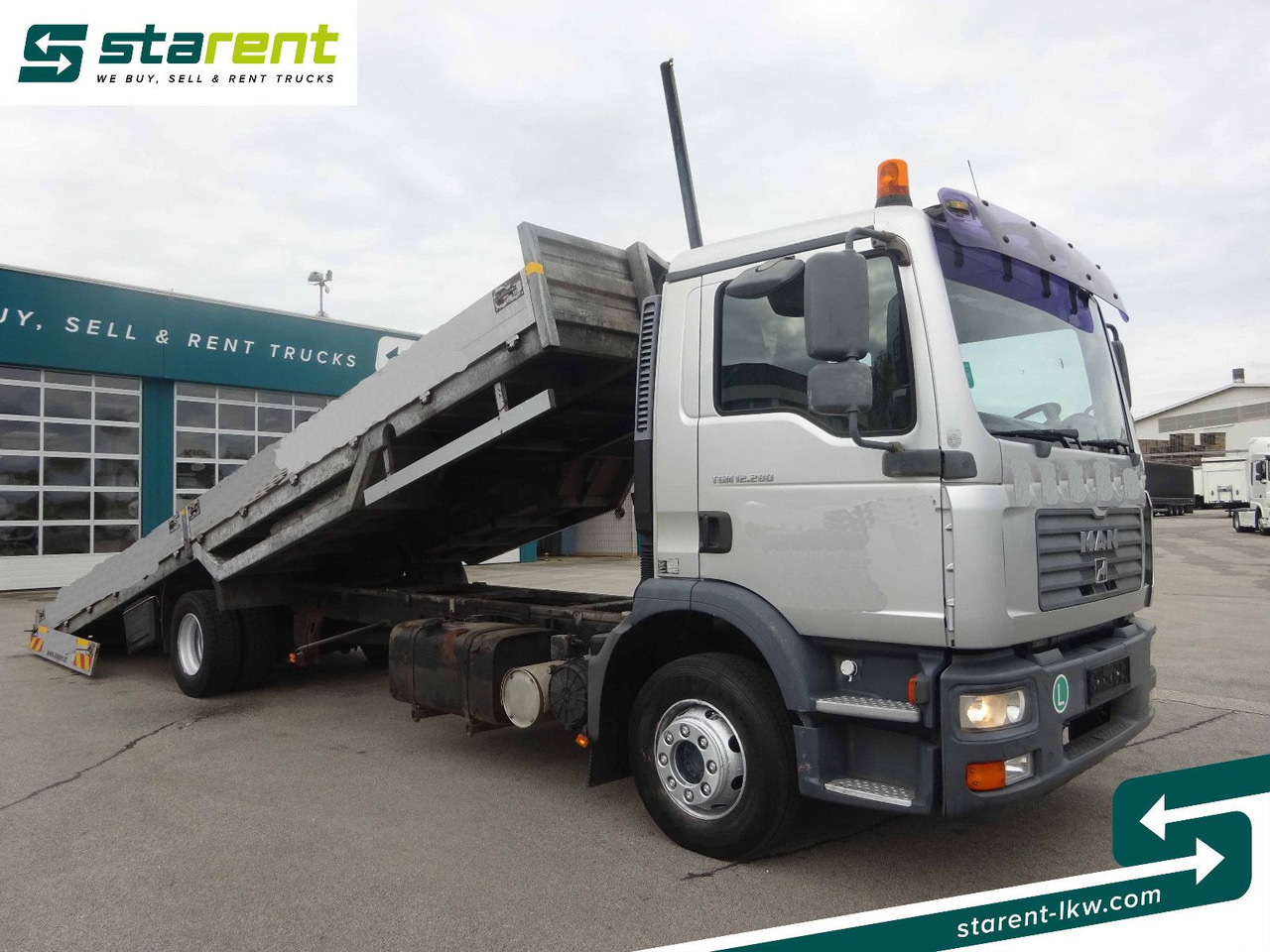 MAN TGM 12.280, Fahrzeugtransporter, kippbar - Portavehículos camión: foto 2 MAN TGM 12.280, Fahrzeugtransporter, kippbar - Portavehículos camión: foto 2