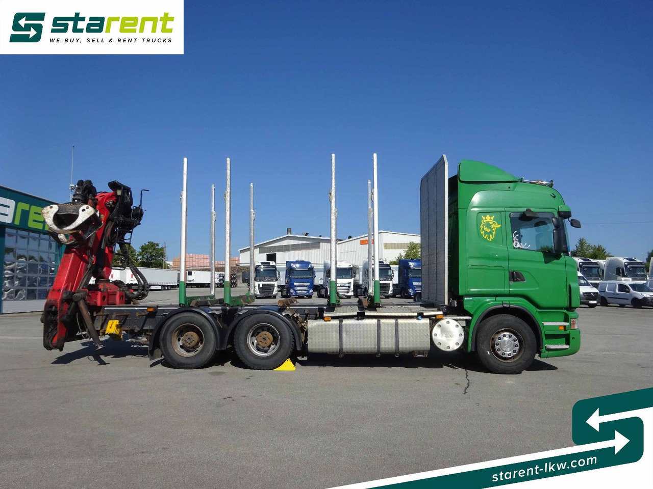 Scania R500 V8 6x4 Holzaufbau mit Kran, MOTORPROBLEM - Camión forestal, Camión grúa: foto 4 Scania R500 V8 6x4 Holzaufbau mit Kran, MOTORPROBLEM - Camión forestal, Camión grúa: foto 4