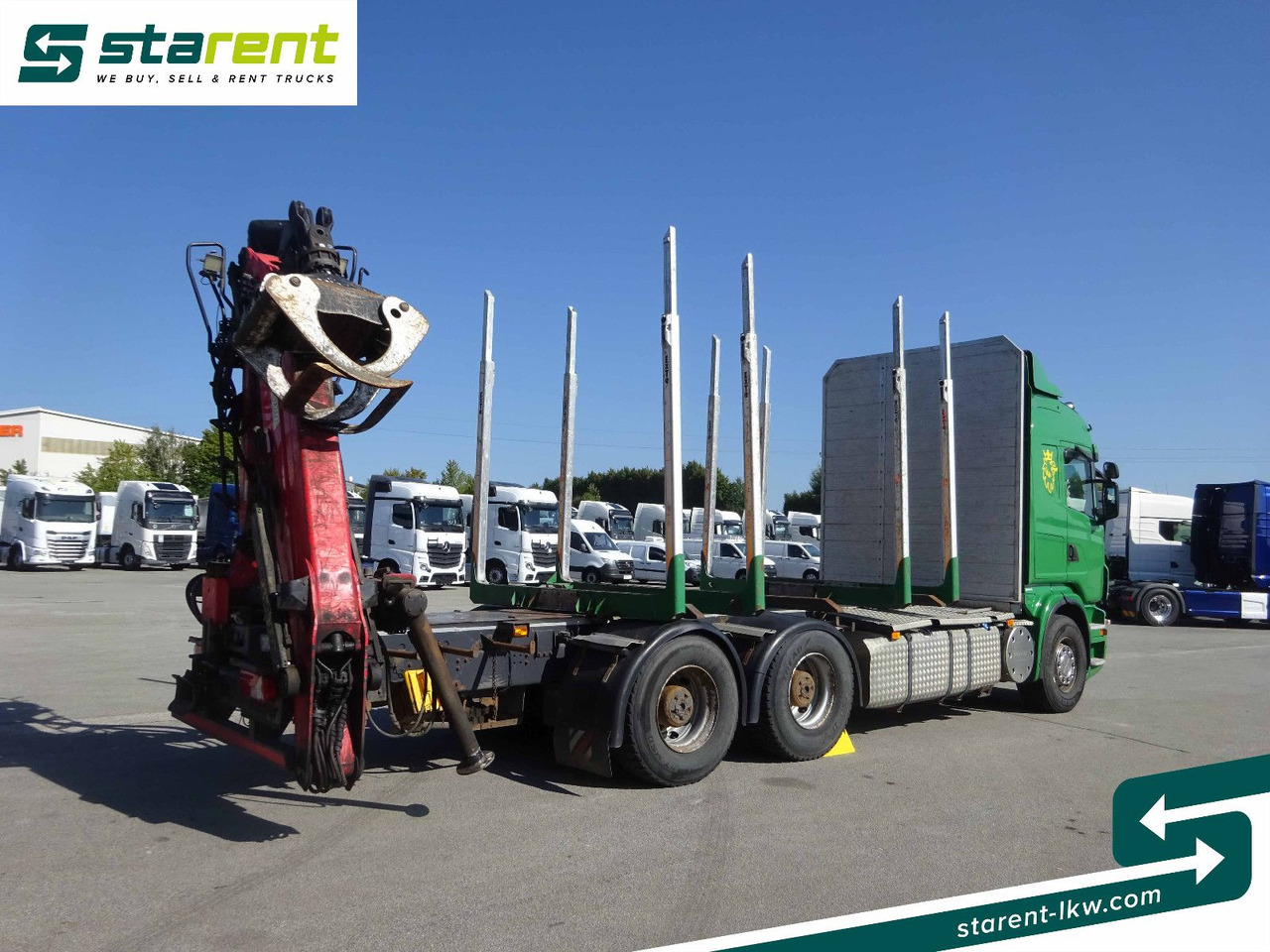 Scania R500 V8 6x4 Holzaufbau mit Kran, MOTORPROBLEM - Camión forestal, Camión grúa: foto 5 Scania R500 V8 6x4 Holzaufbau mit Kran, MOTORPROBLEM - Camión forestal, Camión grúa: foto 5