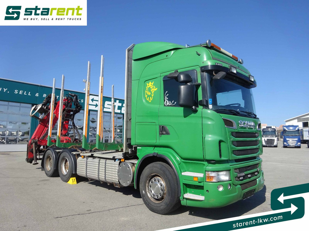 Scania R500 V8 6x4 Holzaufbau mit Kran, MOTORPROBLEM - Camión forestal, Camión grúa: foto 3 Scania R500 V8 6x4 Holzaufbau mit Kran, MOTORPROBLEM - Camión forestal, Camión grúa: foto 3