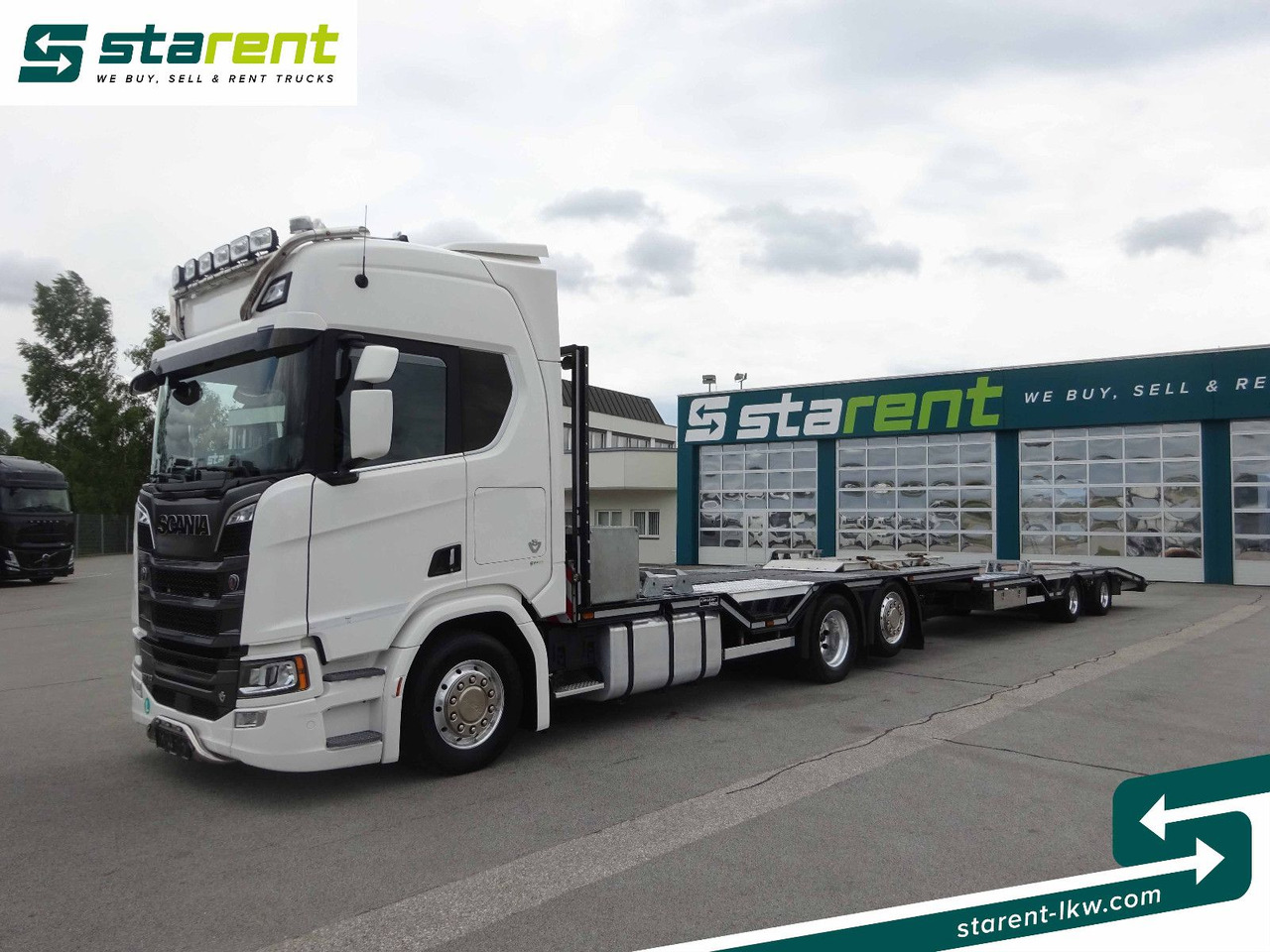 Scania R770 V8 Fahrzeugtransporter + Ziegler Anhänger - Camión caja abierta: foto 1 Scania R770 V8 Fahrzeugtransporter + Ziegler Anhänger - Camión caja abierta: foto 1