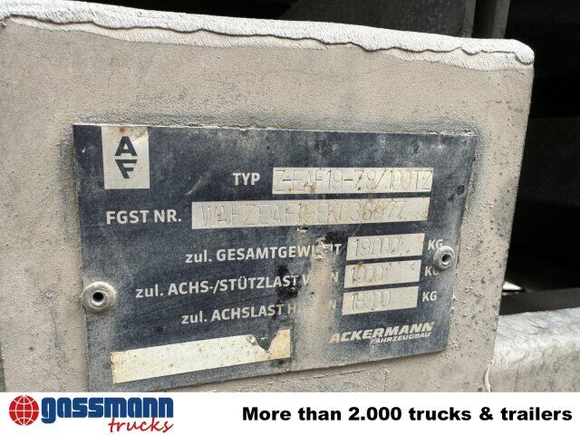 Ackermann Z-EAF 19-7,8/100TZ, Verzinkt - Portacontenedore/ Intercambiable remolque: foto 3 Ackermann Z-EAF 19-7,8/100TZ, Verzinkt - Portacontenedore/ Intercambiable remolque: foto 3
