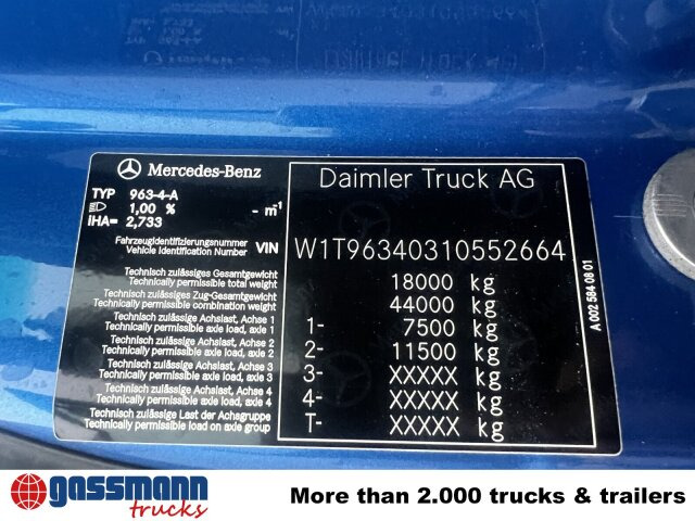 Mercedes-Benz Actros 1843 LS 4x4 HAD, HydroDrive, MirrorCam, - Cabeza tractora: foto 4 Mercedes-Benz Actros 1843 LS 4x4 HAD, HydroDrive, MirrorCam, - Cabeza tractora: foto 4