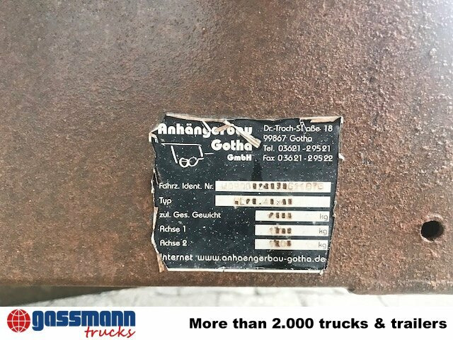 Gotha Anh-Bau HL 20.40x20, Ex- - Remolque plataforma/ Caja abierta: foto 2 Gotha Anh-Bau HL 20.40x20, Ex- - Remolque plataforma/ Caja abierta: foto 2