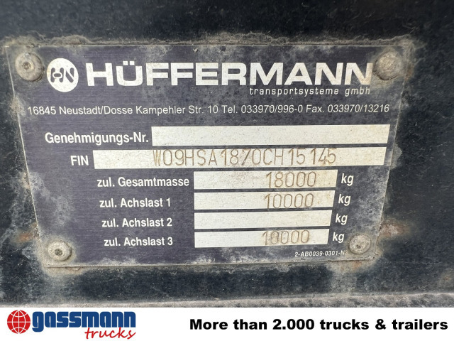 Hüffermann HSA 18.70 L Schlittenabroller - Remolque multilift/ Portacontenedores de cadenas: foto 4 Hüffermann HSA 18.70 L Schlittenabroller - Remolque multilift/ Portacontenedores de cadenas: foto 4