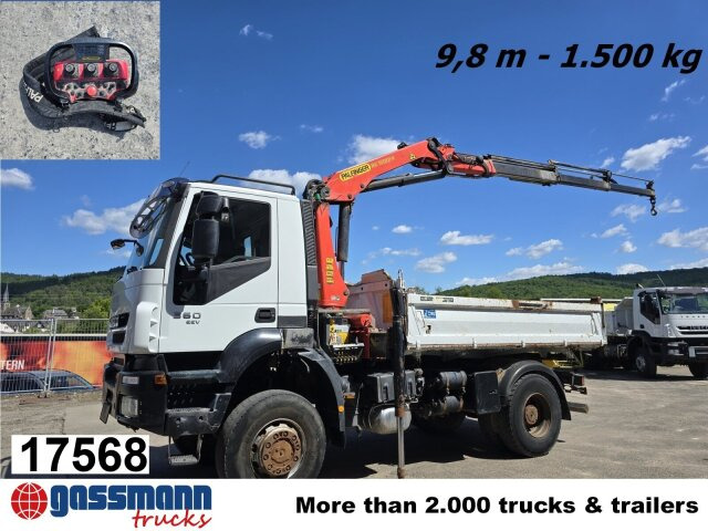 Iveco Trakker AD190T36W/T 4x4 mit Kran Palfinger PK - Volquete camión, Camión grúa: foto 1 Iveco Trakker AD190T36W/T 4x4 mit Kran Palfinger PK - Volquete camión, Camión grúa: foto 1